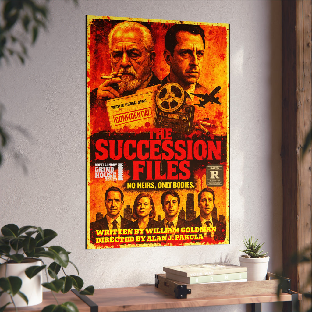 The Succession Files - Grind House Inspired art print (Film Lovers Movie Poster)