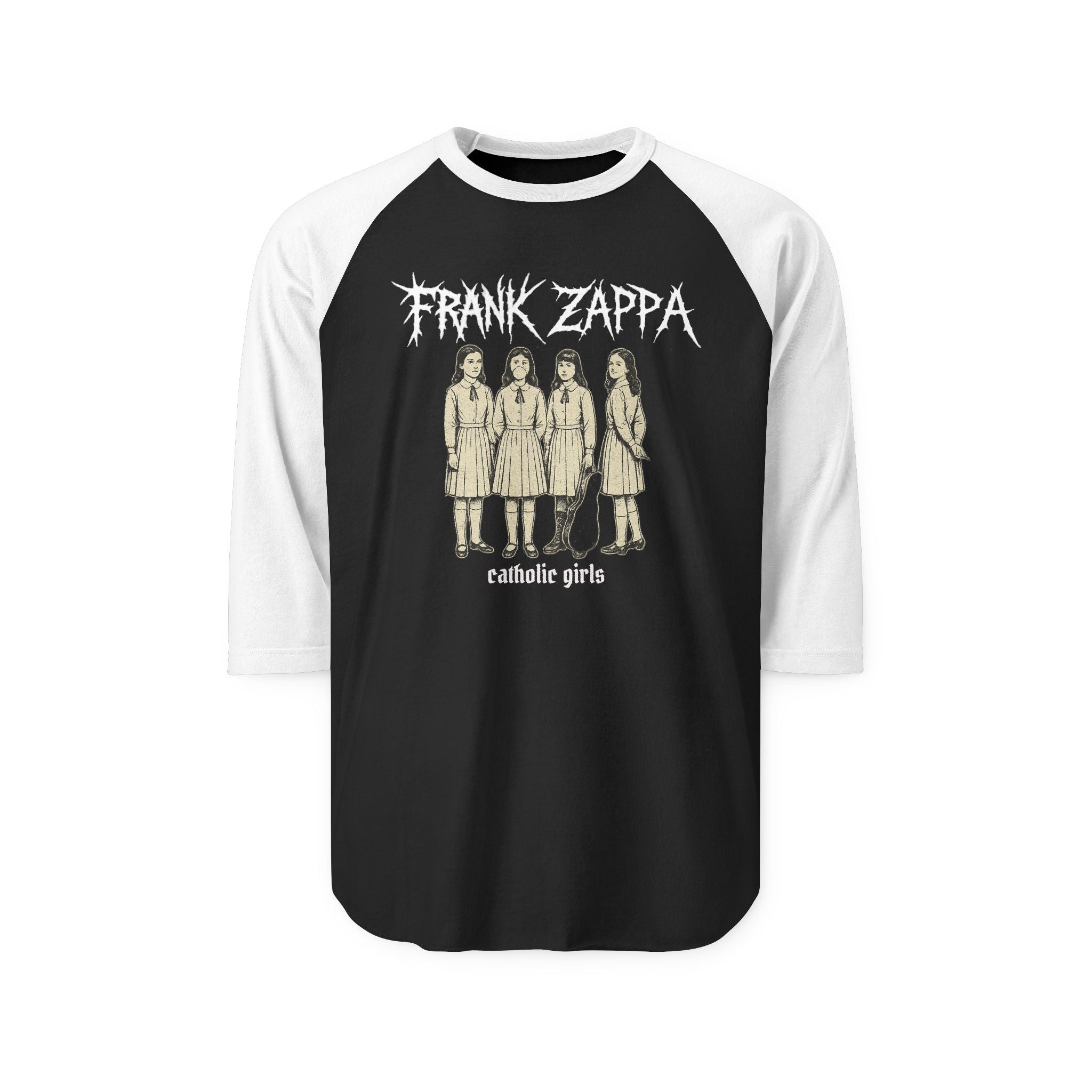 Frank Zappa “Catholic Girls” Raglan Shirt — Black Metal Band Tee