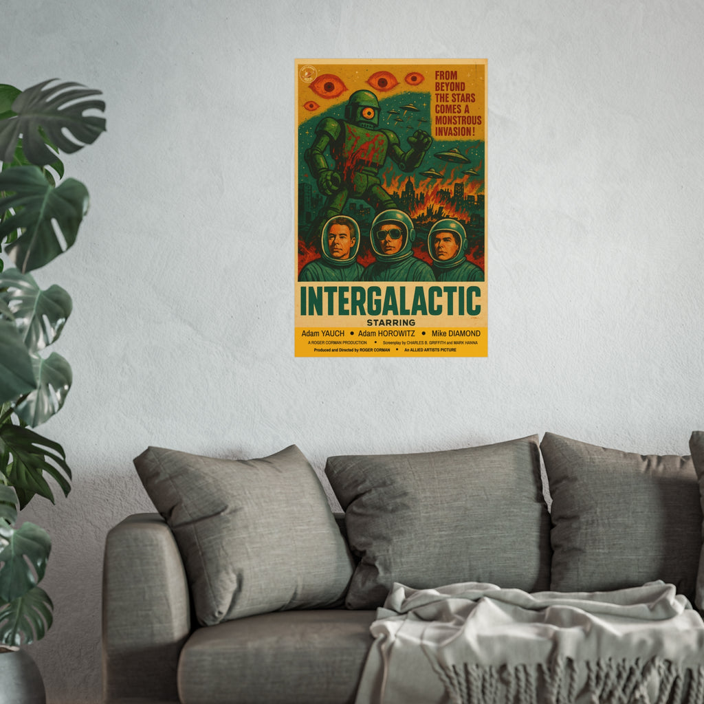 Intergalactic (variant) - 60s Sci-fi Grind House Inspired, Film Lover's Gift