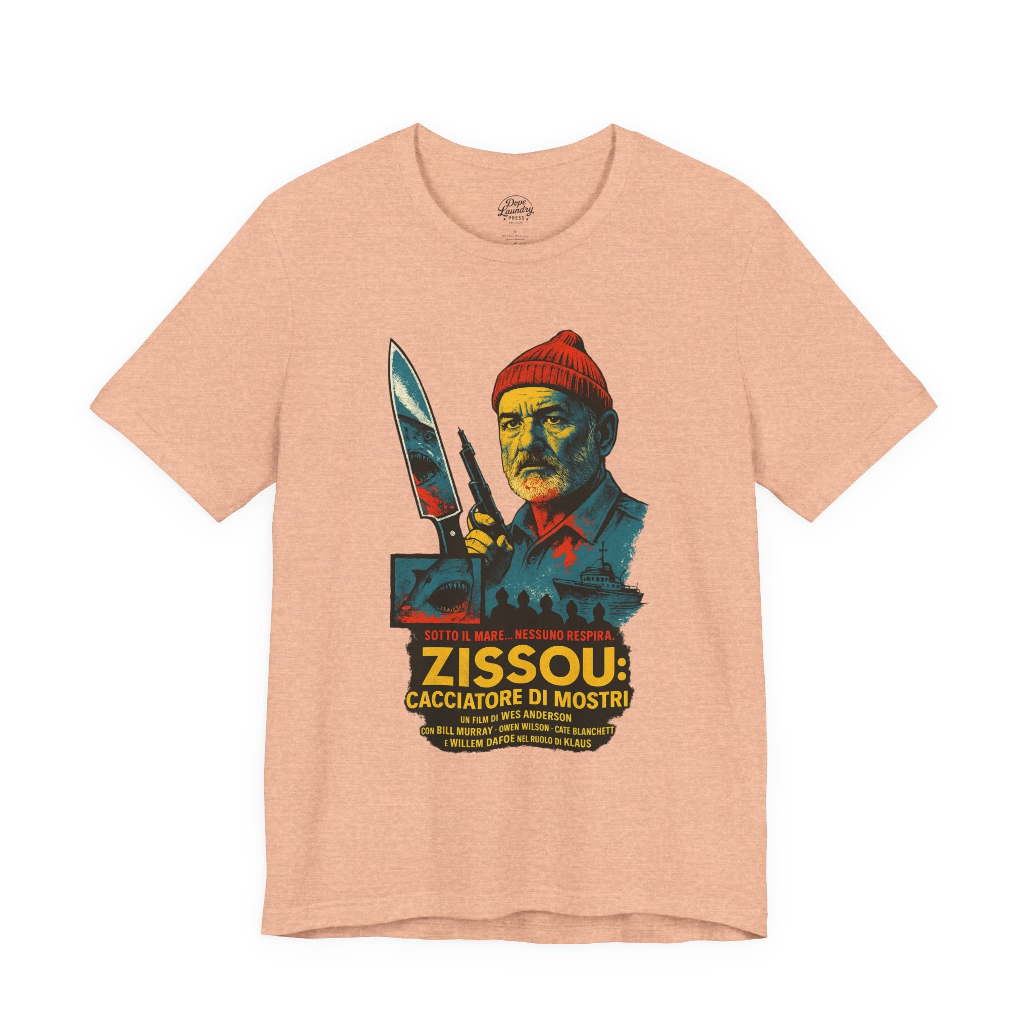 Zissou Cacciatore Di Mostri Unisex Tee - Wes Anderson Film Fan Shirt