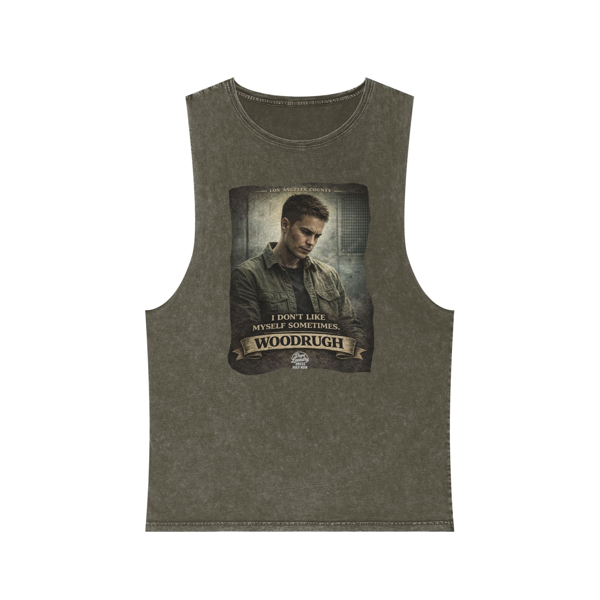 Woodrough Portrait Tank Top — Vintage Graphic Sleeveless Tee