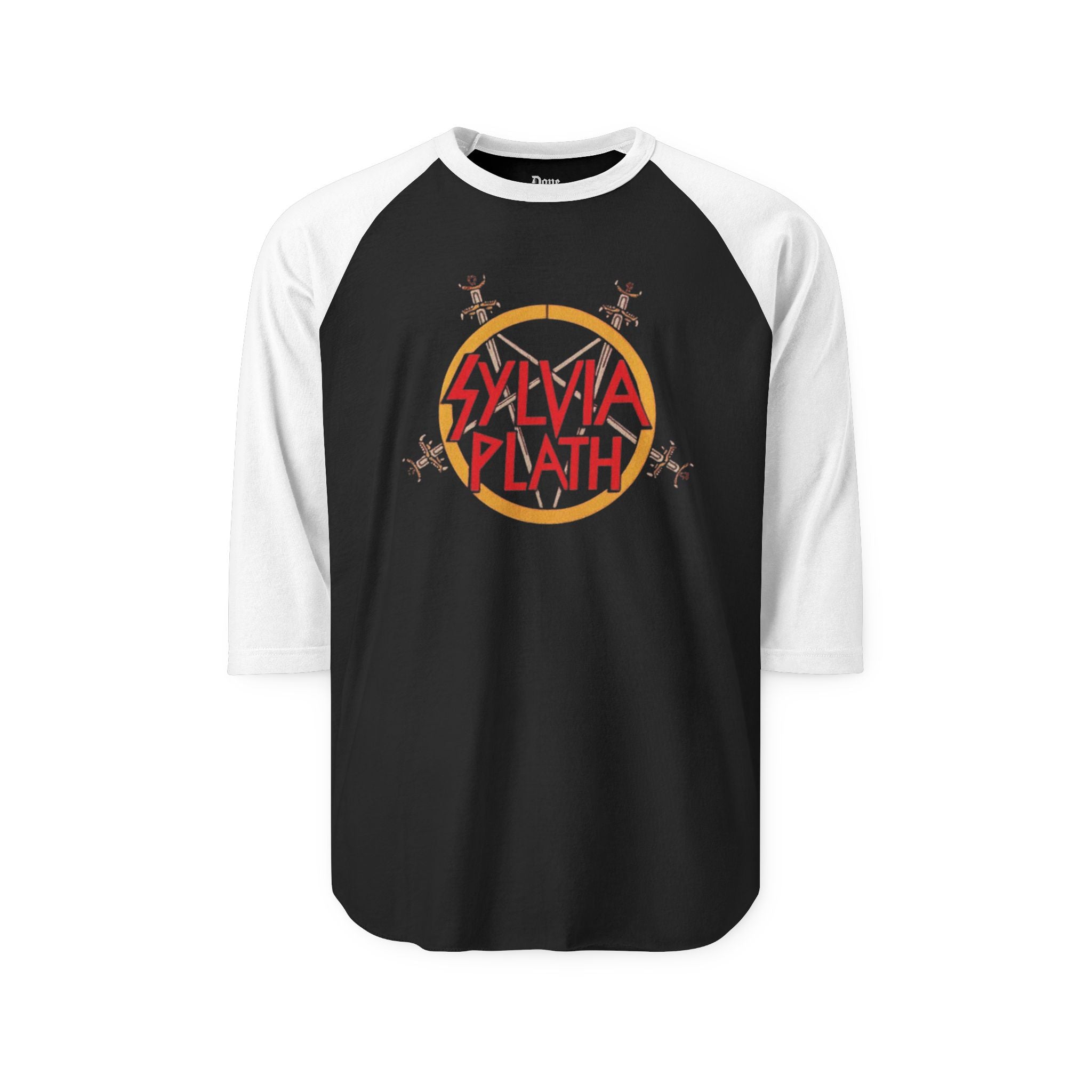 Sylvia Plath Heavy Metal Literary Tee — Raglan 3/4 Sleeve