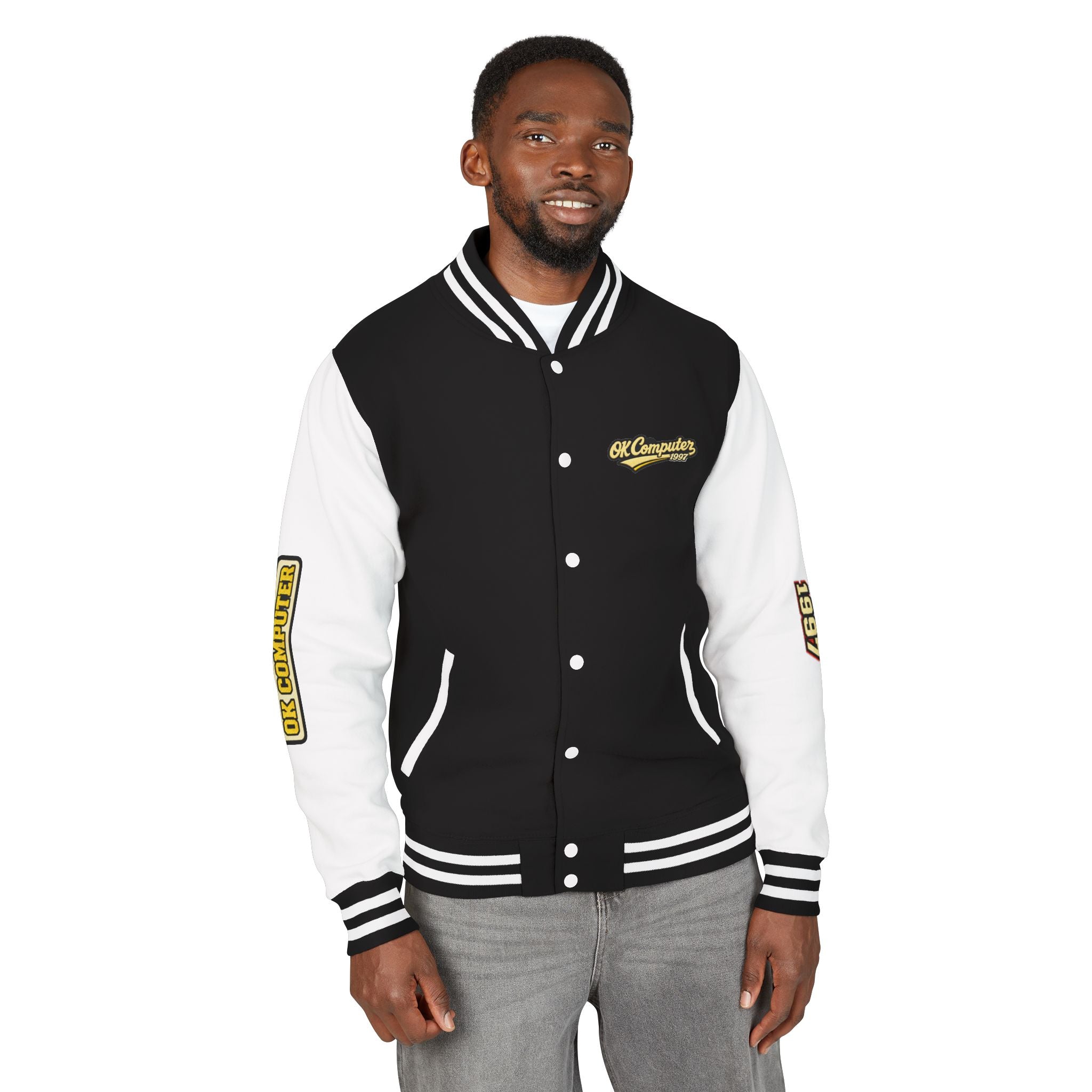 Letterman Jacket — "Ambition Makes You Look Pretty Ugly" Floral Varsity Jacket
