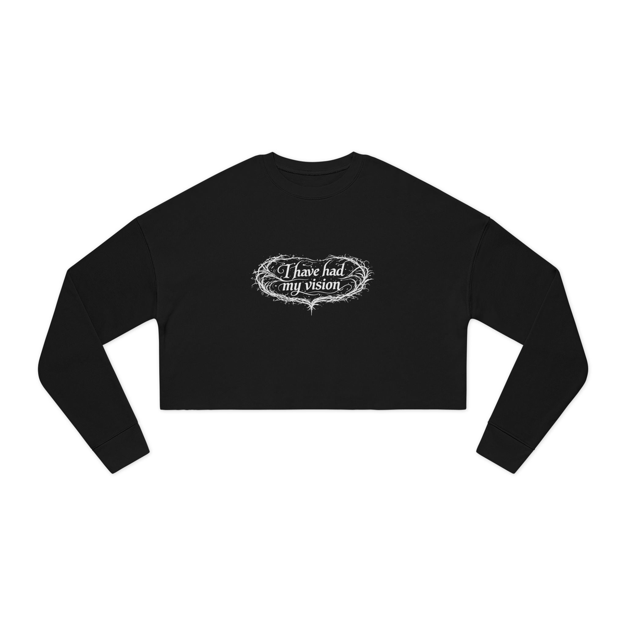 Virginia Woolf - "I have had my vision" Cropped Sweatshirt