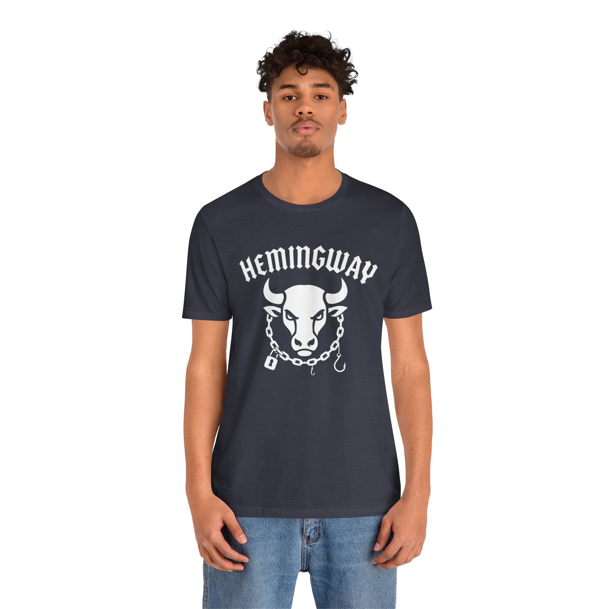 Hemingway Bull Vintage - White ink variant - Graphic T-Shirt